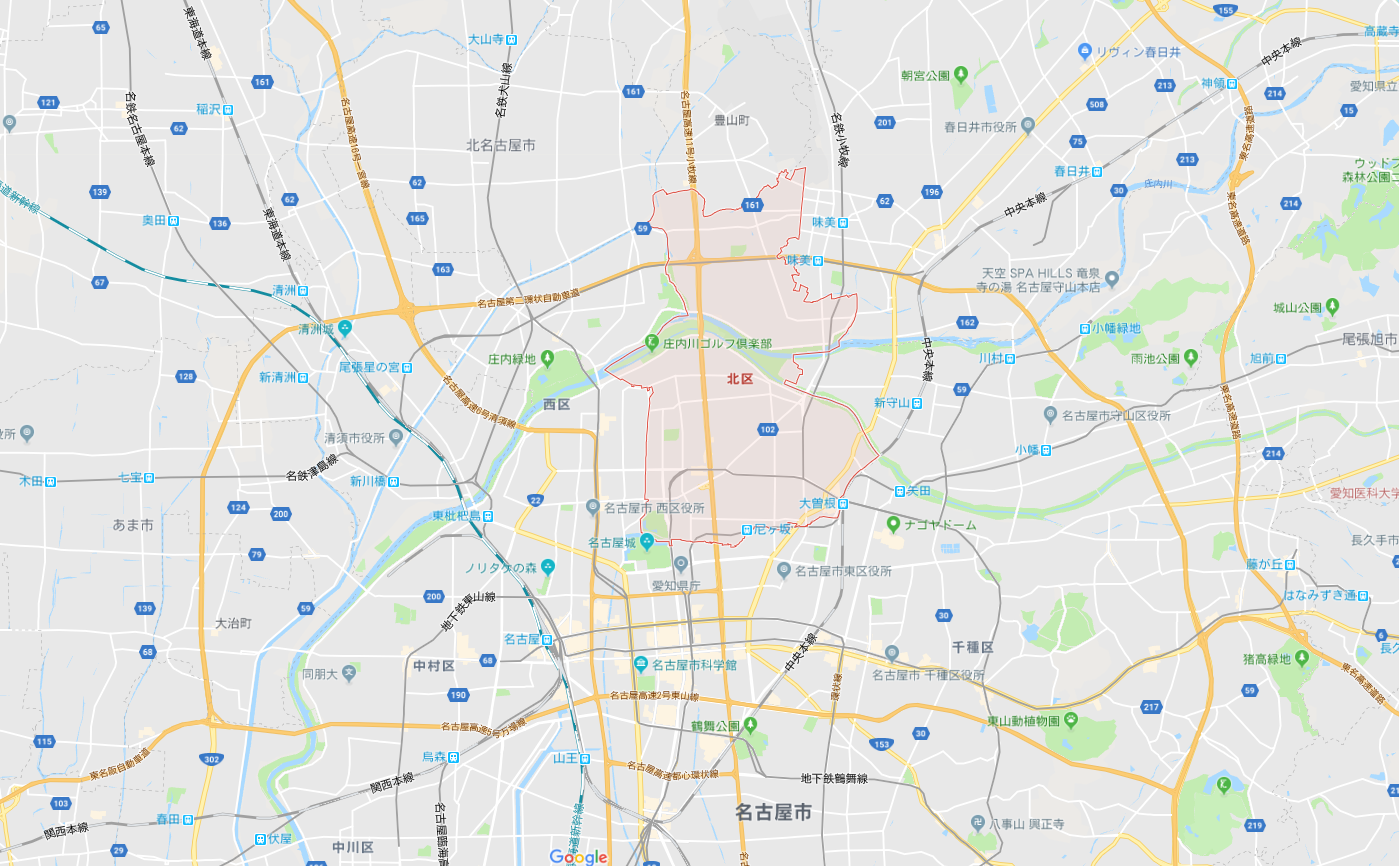 名古屋市北区地図